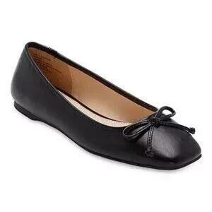 Liz Claiborne Black Ballet Flats with Bow